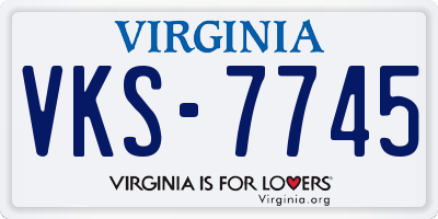 VA license plate VKS7745