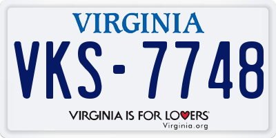 VA license plate VKS7748