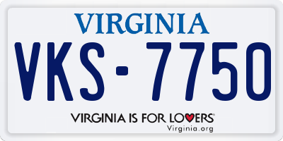 VA license plate VKS7750