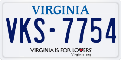 VA license plate VKS7754