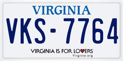 VA license plate VKS7764