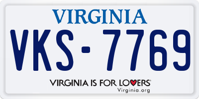 VA license plate VKS7769