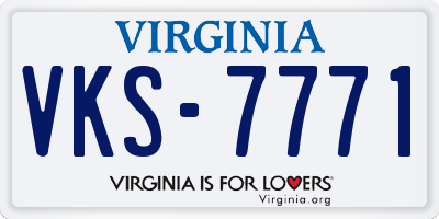 VA license plate VKS7771