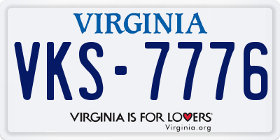 VA license plate VKS7776