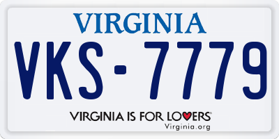 VA license plate VKS7779