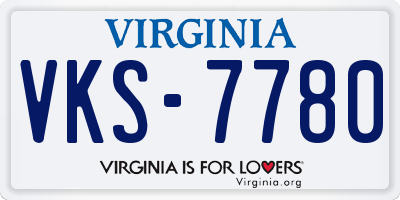 VA license plate VKS7780