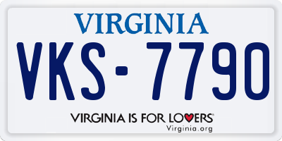 VA license plate VKS7790