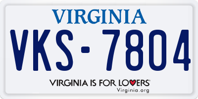 VA license plate VKS7804