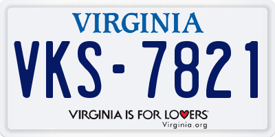 VA license plate VKS7821