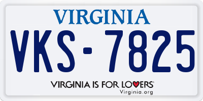 VA license plate VKS7825