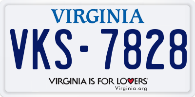 VA license plate VKS7828
