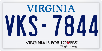VA license plate VKS7844