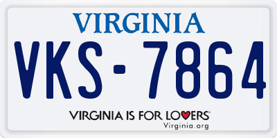VA license plate VKS7864
