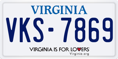 VA license plate VKS7869