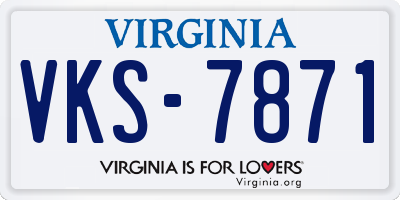 VA license plate VKS7871