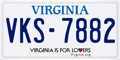 VA license plate VKS7882