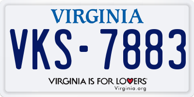 VA license plate VKS7883
