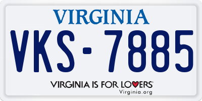 VA license plate VKS7885