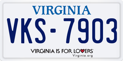 VA license plate VKS7903