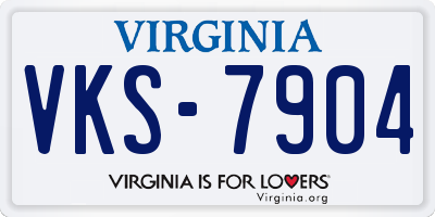 VA license plate VKS7904