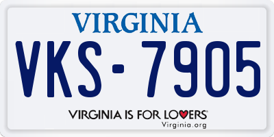 VA license plate VKS7905