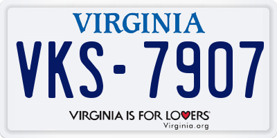 VA license plate VKS7907