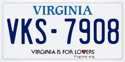 VA license plate VKS7908
