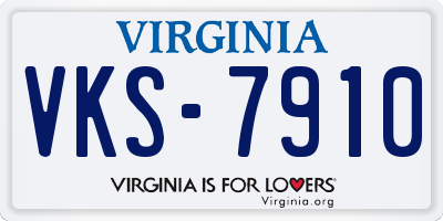 VA license plate VKS7910