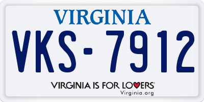 VA license plate VKS7912