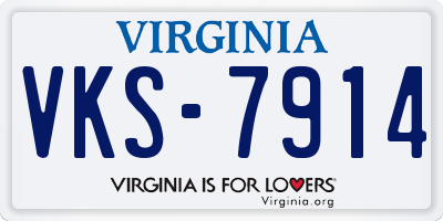 VA license plate VKS7914