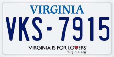 VA license plate VKS7915