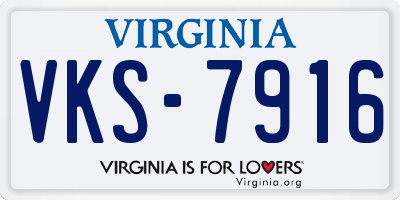 VA license plate VKS7916