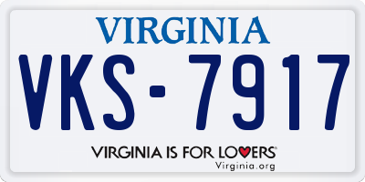 VA license plate VKS7917