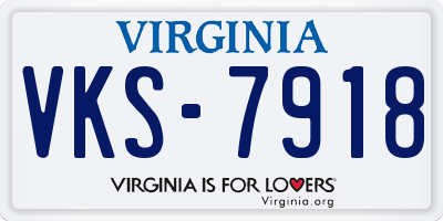 VA license plate VKS7918