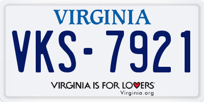 VA license plate VKS7921