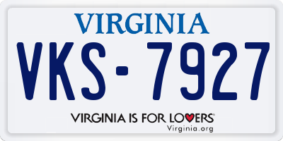 VA license plate VKS7927