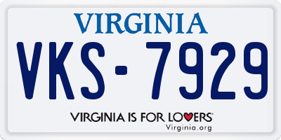 VA license plate VKS7929