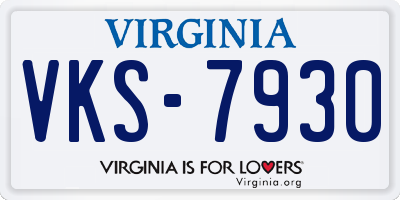 VA license plate VKS7930