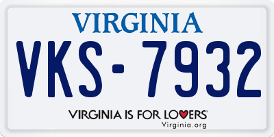 VA license plate VKS7932