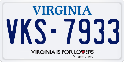VA license plate VKS7933