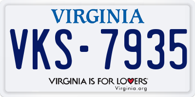 VA license plate VKS7935