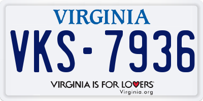 VA license plate VKS7936