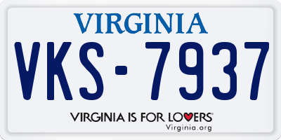 VA license plate VKS7937