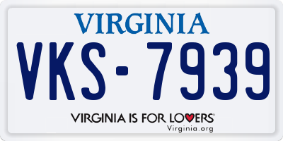 VA license plate VKS7939