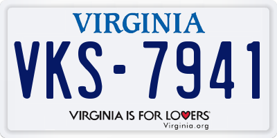 VA license plate VKS7941