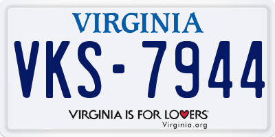 VA license plate VKS7944