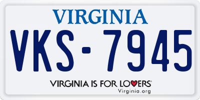 VA license plate VKS7945