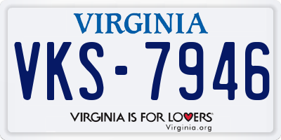 VA license plate VKS7946