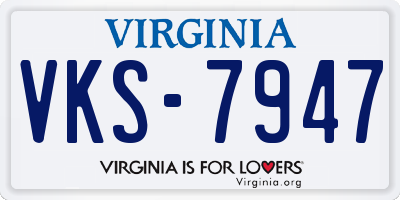 VA license plate VKS7947