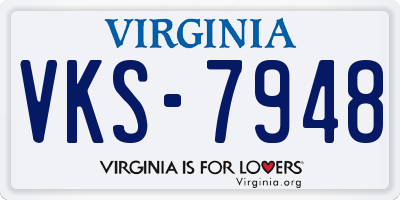 VA license plate VKS7948